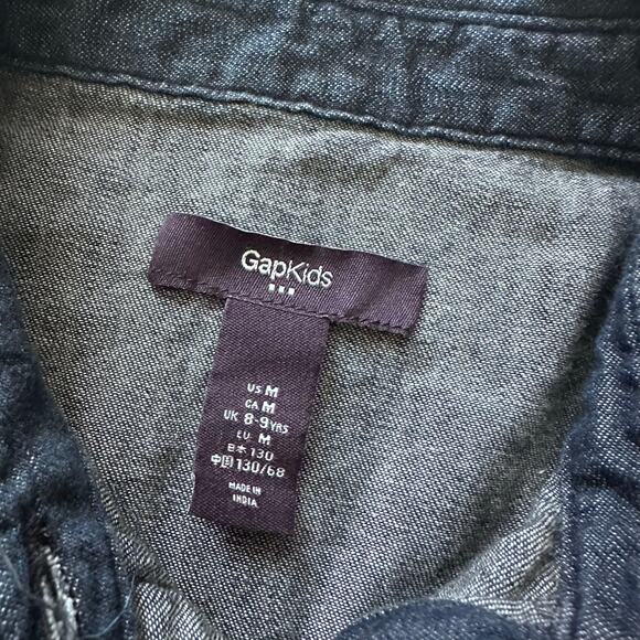 Gap Women's Denim Shirt Dress - Dark Wash - Size Medium - Picture 4 of 6